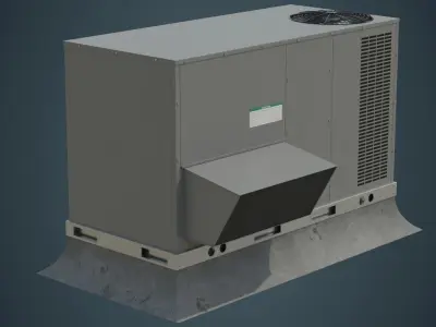 Rooftop AC Unit 2A Low-poly 3D model