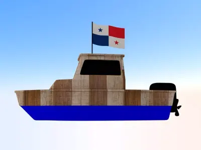 Panama Fishing Boat 3D model