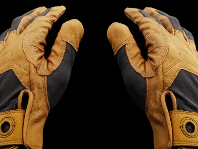 Tactical Gloves 029 Low-poly 3D model