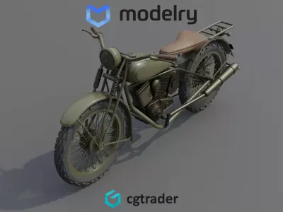 Trail Motorcycle 3D model