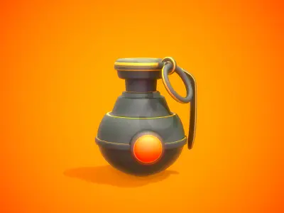 Stylized Grenade  Low-poly 3D model