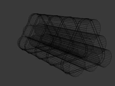 Steel Cylinder Low-poly 3D model