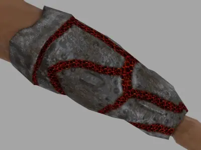 Meet the Inferno Flow Bracelet Armor Low-poly 3D model