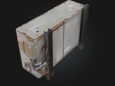 Rusty Air Conditioner Unit  Weathered and Realistic Industrial  3D model
