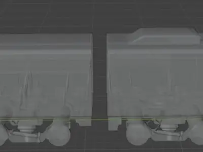 Electro train with interior 3D model