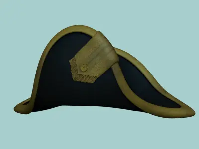 Barbossa Corsair Hat - Pirate Costume Low-poly 3D model