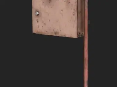  3D model Old Electrical Box low-poly  Low-poly 3D model