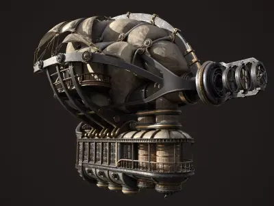 Airship Steampunk 3D model