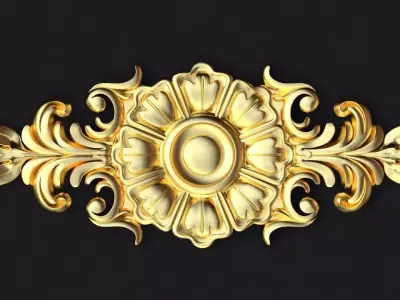 Central decor ornament for furniture 3D model 1144