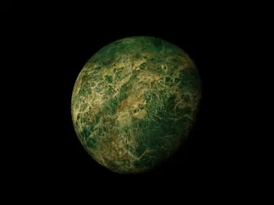 Alien Moon Planet Sci-Fi Fantasy 3D model