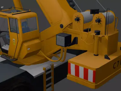 Construction Crane HighQuality PBR Optimized Realistic low poly Low-poly 3D model