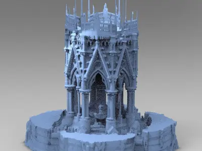 Poseidon ruins Tower 2 3D model