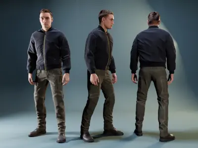 Tactical Clothes for MetaHuman - Game Ready Clothing - Rigged Low-poly 3D model