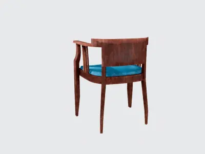 Old chair lowpoly game ready Low-poly 3D model