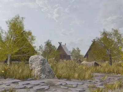 Village In Nature 3D model