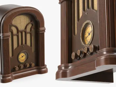 Atwater Kent 206-X Vintage Radio Receiver Brown 3D model