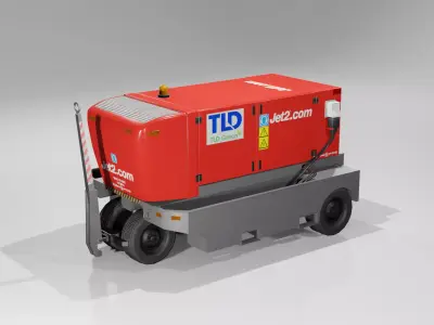 TLD Airport Ground Power Unit - 3 Pack  Low-poly 3D model
