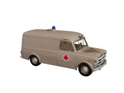 1950 Vintage Ambulance Classic Emergency Response Vehicle 3D model