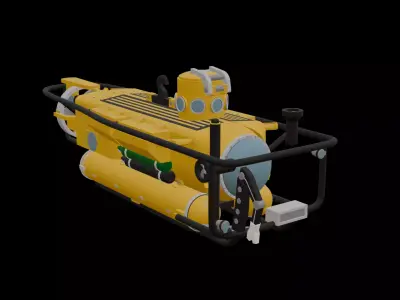 Submarine HOV Perry PC1201 3D Print Full Color Multi Material 3D print model