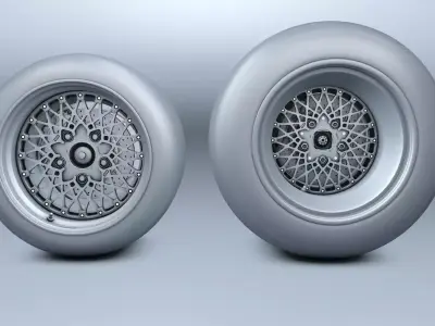 BBS Tyres LeMans Porsche with Brakes 3D model