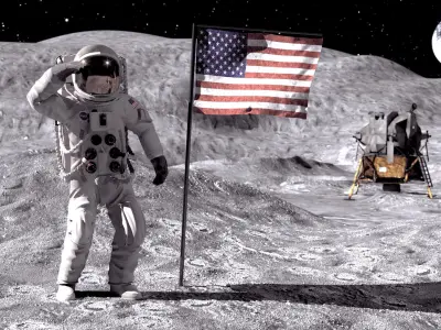 Moon Landing NASA astronaut 3D model