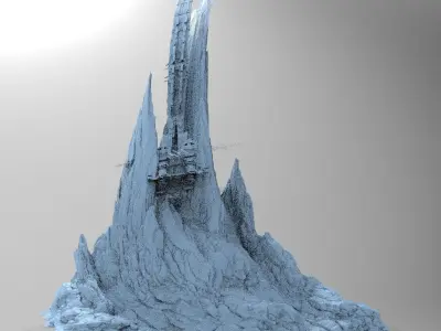 Alien Cliffs Sharp Needle 3 3D model