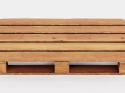 Pallet V1 - Wooden Shipping Platform 3D model
