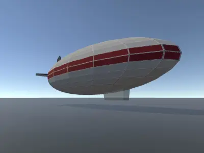 Lowpoly Blimp - Game Ready airship 3D model