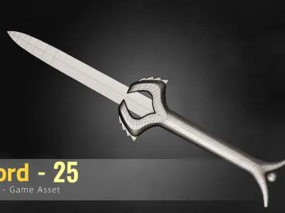 Sword-25 Low-poly 3D model