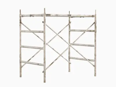 Metal Scaffolding Construction 07 Low-poly 3D model