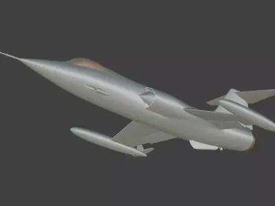 Lockheed F-104 Starfighter 3D print model