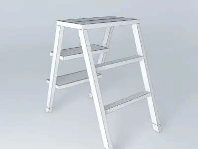 escada doméstica pequena Free 3D model