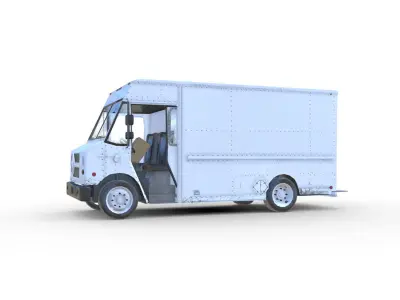 Mail Trucks Collection Low-poly 3D model