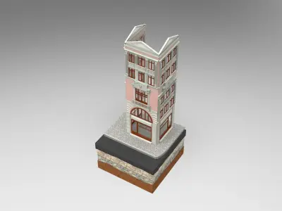 Old Istanbul City Building 008 3D model