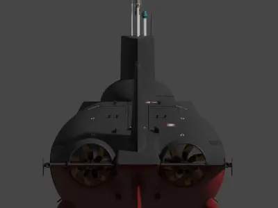 Typhoon-Class Submarine 3D model purchase