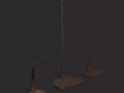Fire Rakes Low-poly 3D model