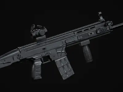 Bren 2 assault rifle Free low-poly 3D model