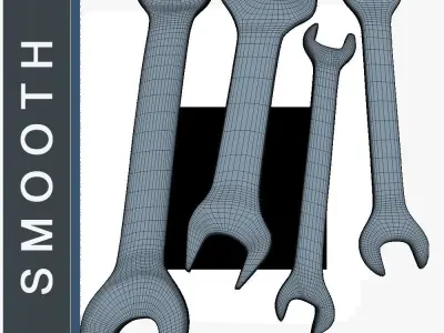Wrenchs Low SM Low-poly 3D model