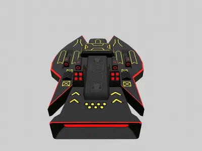 Space Force Red - PBR Low-poly 3D model