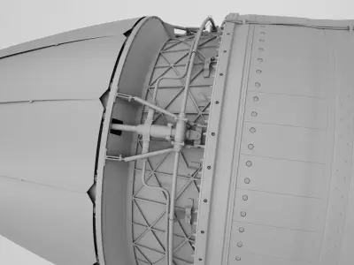 Jet engine 3D model 9