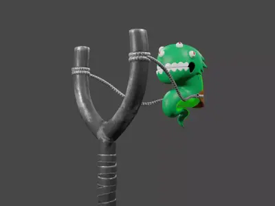 Alien Slingshot Low-poly 3D model