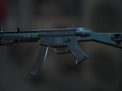 Weapon model  MP5 Low-poly 3D model