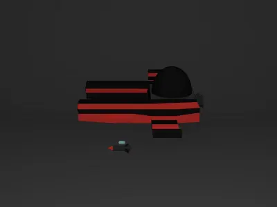 Fighter spaceship Free low-poly 3D model