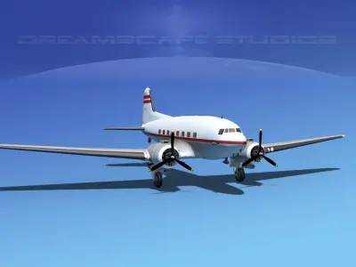 Douglas DC-3 Private 1 3D model