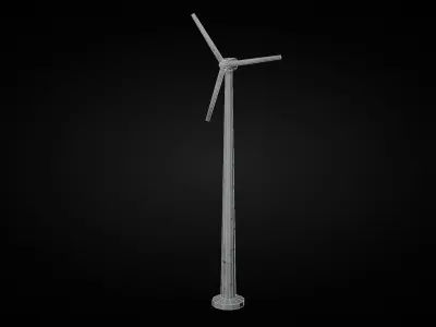 Low Poly Wind Turbine  Low-poly 3D model