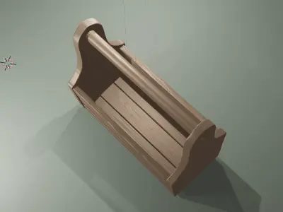 Old wooden tool - carpenter horsebarn box 3D print model