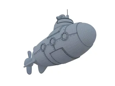 Toy Submarine Low-poly 3D model Low-poly 3D model