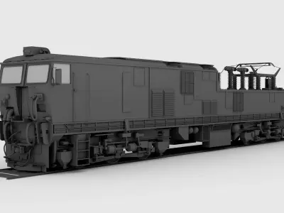 Class 9E Electric Locomotive 3D model