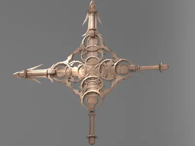 Monster slayer sword claymore stylised 6 Low-poly 3D model