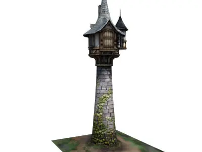 Medieval Building 05 Tower Low-poly 3D model